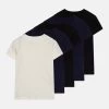 Friboo 5 Pack - T-Shirt Basic - Black/Dark Blue